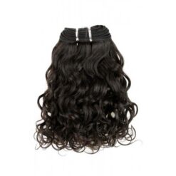 10" Natural Curly Indian Hair Machine Weft