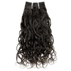 12" Natural Curly Indian Hair Machine Weft