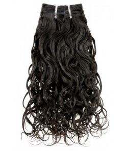 12" Natural Curly Indian Hair Machine Weft