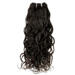 14" Natural Curly Indian Hair Machine Weft