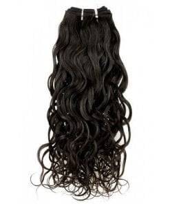 14" Natural Curly Indian Hair Machine Weft
