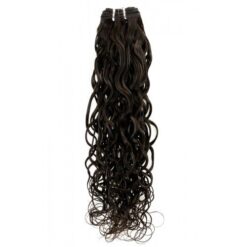 20" Natural Curly Indian Hair Machine Weft