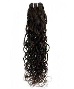 20" Natural Curly Indian Hair Machine Weft