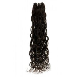22" Natural Curly Indian Hair Machine Weft