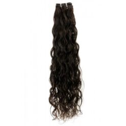 24" Natural Curly Indian Hair Machine Weft