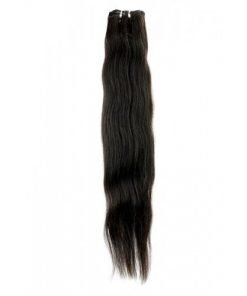 22" Natural Straight Indian Hair Machine Weft