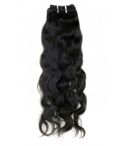 16" Natural Wavy Indian Hair Machine Weft