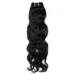 18" Natural Wavy Indian Hair Machine Weft
