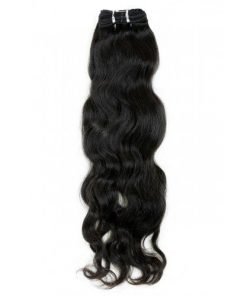18" Natural Wavy Indian Hair Machine Weft
