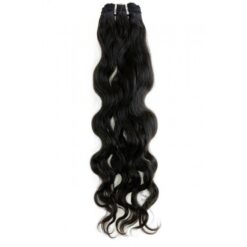 20" Natural Wavy Indian Hair Machine Weft