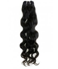 20" Natural Wavy Indian Hair Machine Weft