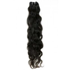 24" Natural Wavy Indian Hair Machine Weft