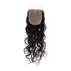 14" Natural Curly Silk Top Indian Hair Closure (4"x3.5")